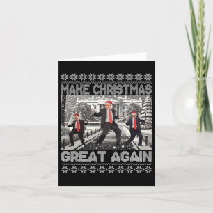 Santa Trump Dance Make Christmas Great Again Ugly Card
