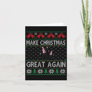 Santa Trump Dance Make Christmas Great Again Ugly Card