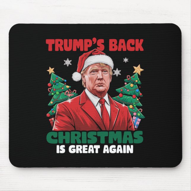 Santa Trump Dance Make Christmas Great Again Ugly  Mouse Pad (Front)