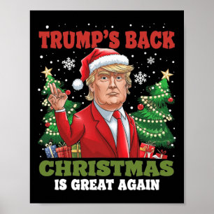 Santa Trump Dance Make Christmas Great Again Ugly  Poster