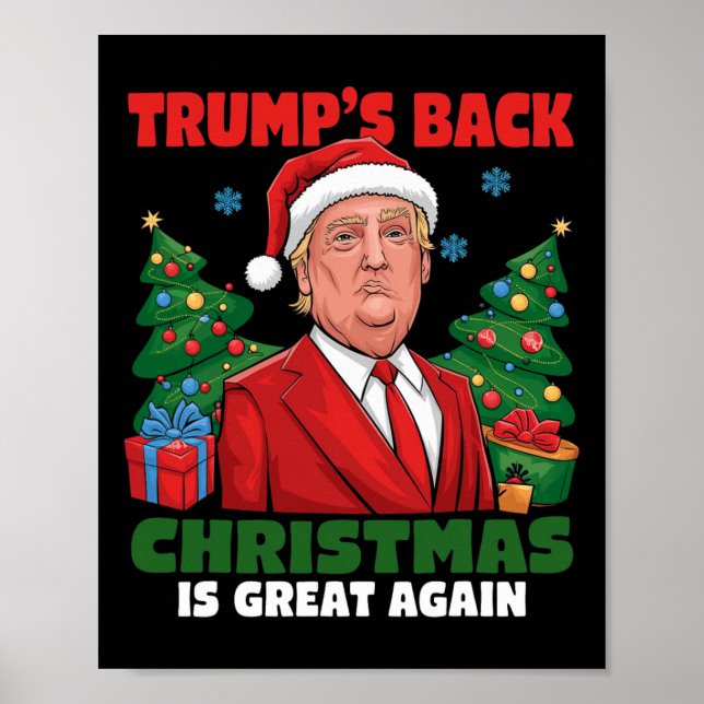 Santa Trump Dance Make Christmas Great Again Ugly  Poster (Front)