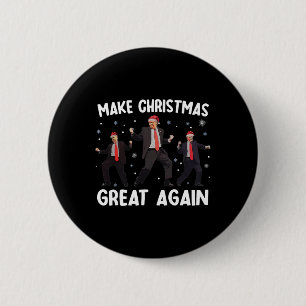 Santa Trump Dance Make Christmas Great Again Xmas 2 Inch Round Button