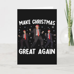 Santa Trump Dance Make Christmas Great Again Xmas Card
