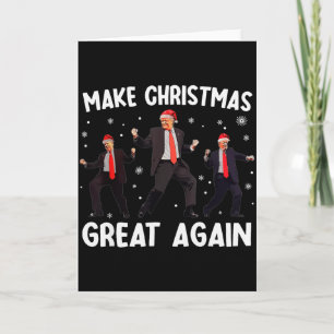 Santa Trump Dance Make Christmas Great Again Xmas Card