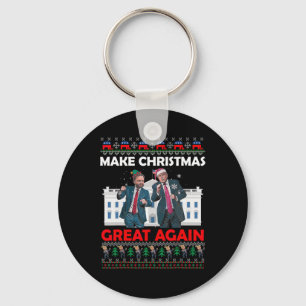 Santa Trump Dance Make Christmas Great Again Xmas Keychain