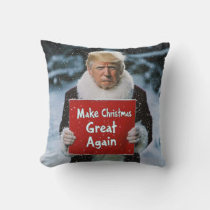 Santa Trump: “Make Christmas Great Again” Throw Pillow