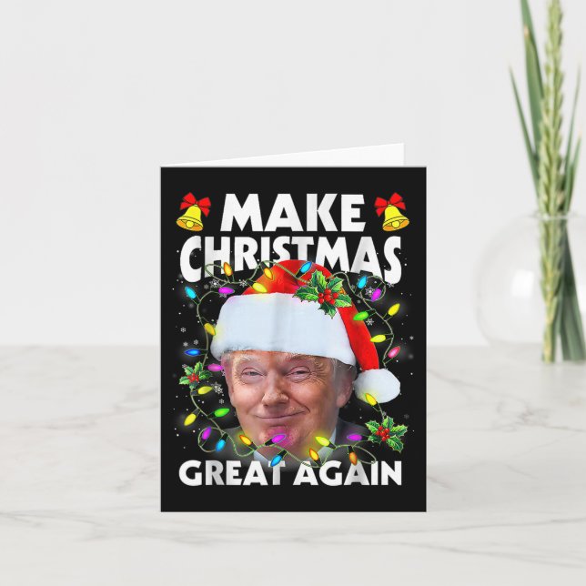 Santa Trump Make Christmas Great Again Ugly Xmas P Card (Front)