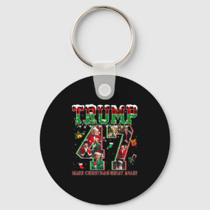 Santa Trump Make Christmas Great Again Ugly Xmas P Keychain