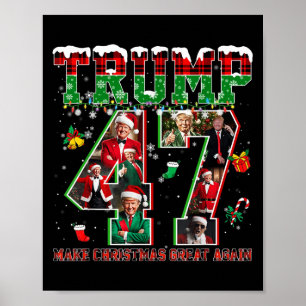 Santa Trump Make Christmas Great Again Ugly Xmas P Poster