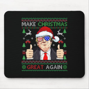 Santa Trump Make Christmas Great Again Xmas Ugly S Mouse Pad