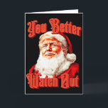 Santa Trump Vintage You Better Watch Out Two Sided Card<br><div class="desc">Santa Trump Vintage You Better Watch Out Two Sided</div>