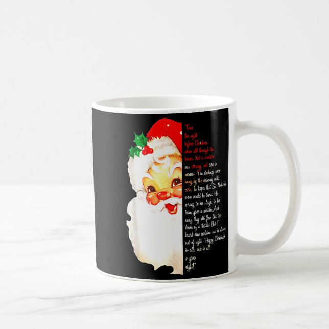 Santa Twas The Night Before Christmas Matching Paj Coffee Mug (Right)
