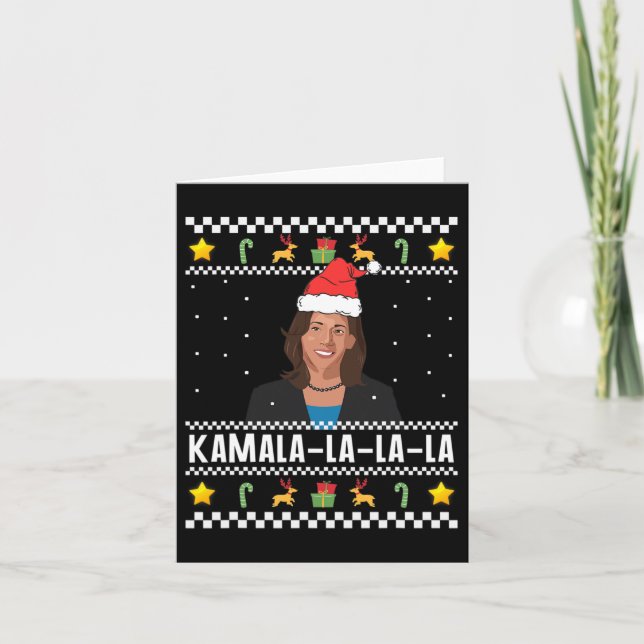 Santa Ugly Christmas Sweater Meme  Card (Front)