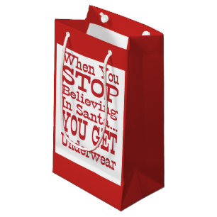 Santa Underwear Small Gift Bag