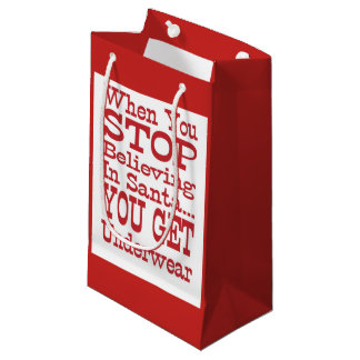 Santa Underwear Small Gift Bag