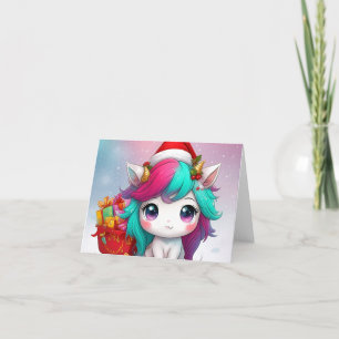 Santa Unicorn Holiday Card