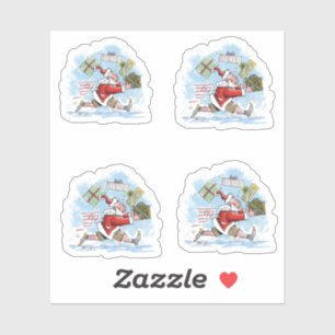 Santa Unprepared contour stickers