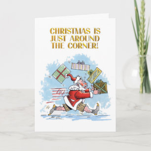 Santa Unprepared greeting card