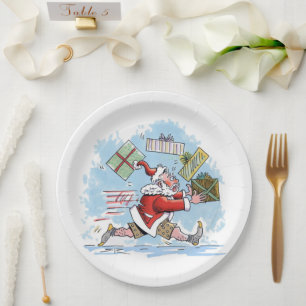 Santa Unprepared large paper plates