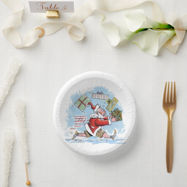  Santa Unprepared paper bowls Plate (Wedding)