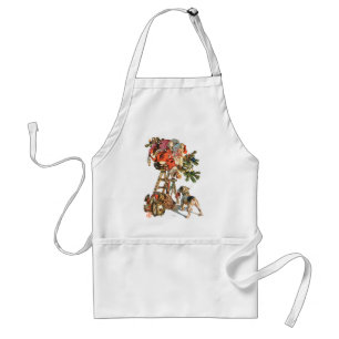Santa Up a Ladder Standard Apron