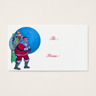 SANTA VINTAGE 3 GIFT TAG