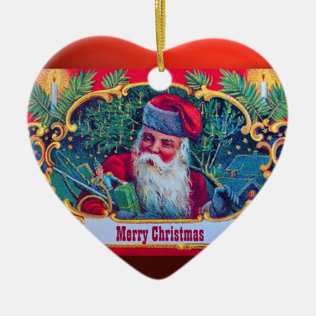 SANTA VINTAGE CERAMIC ORNAMENT (Front)