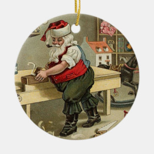santa vintage christmas ornament
