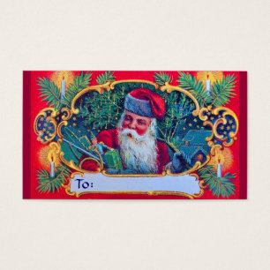 SANTA VINTAGE GIFT TAG