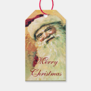 Santa Vintage Merry Christmas Holiday Gift Tags