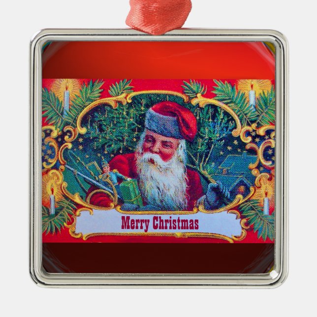 SANTA VINTAGE METAL ORNAMENT (Front)