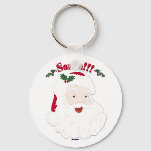 Santa!! Vintage Style Christmas Santa Keychain
