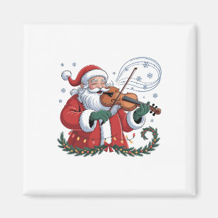 Santa Violin Player Violinist Christmas Music Xmas Magnet