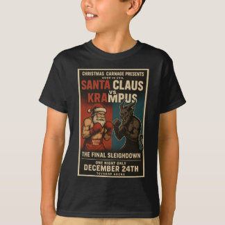 Santa vs Krampus Fight Night Christmas Shirt – Dar