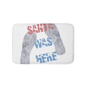 Santa Was Here Bath Mat