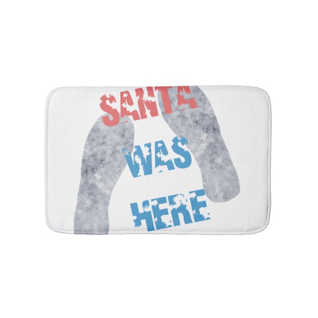 Santa Was Here Bath Mat (Front)