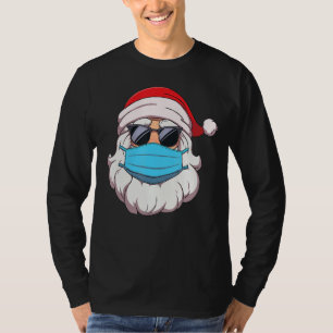 Santa Wearing Mask And Sunglasses Quarantine Mens T-Shirt