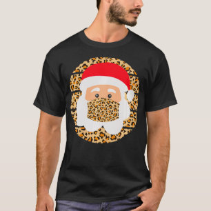Santa Wearing Mask Santa Quarantine Christmas Le T-Shirt