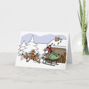 Santa Weggie Christmas Seasons Greetings Card