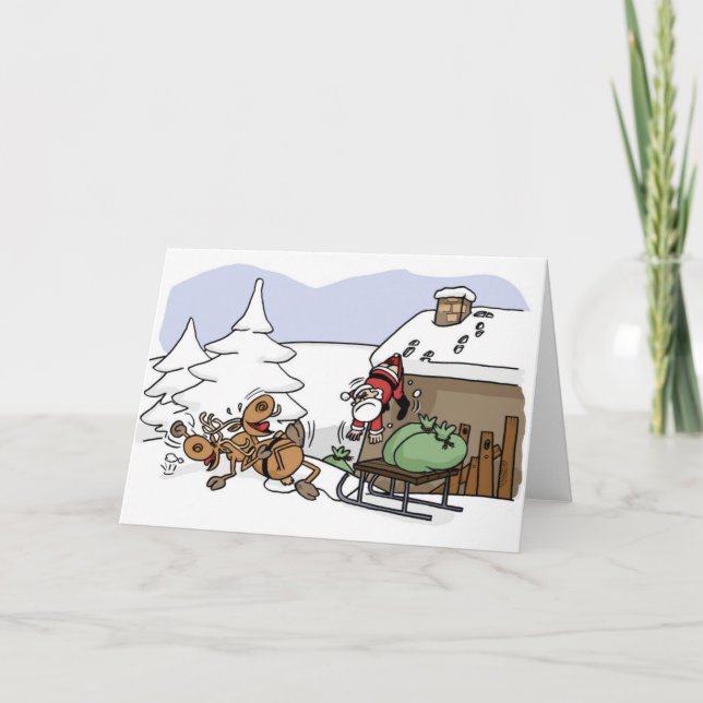 Santa Weggie Christmas Seasons Greetings Card (Front)