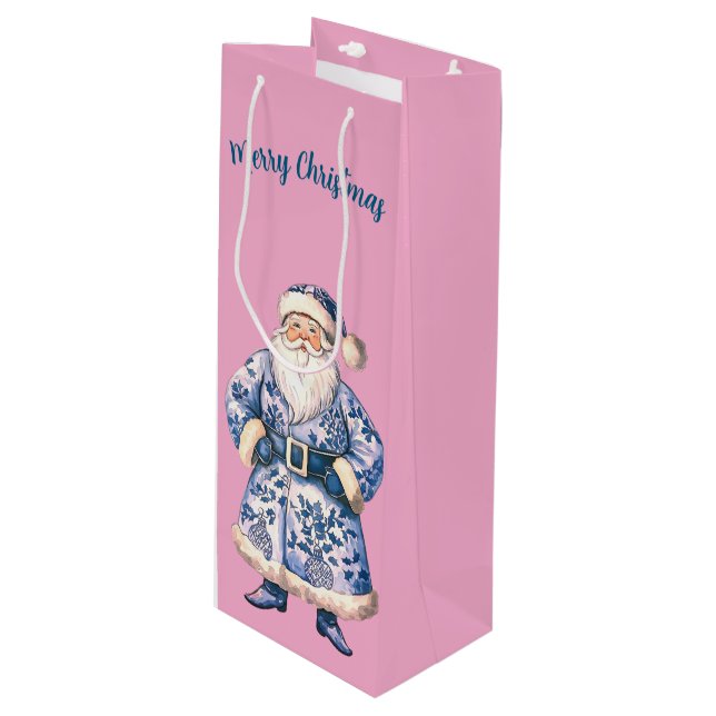Santa Wine Gift Bag (Front Angled)