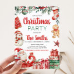 Santa Winter Gingerbread Christmas Party Invitation<br><div class="desc">Spread the holiday cheer with our customizable Christmas printable invitation,  perfect for gathering friends and family for a festive celebration. With elegant designs and easy-to edit text,  this invitation sets the tone for a joyful holiday season.

28SE B</div>