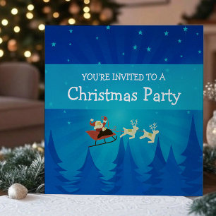 Santa Winter Scene Christmas Invite