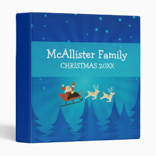 Santa Winter Scene Holiday Memory Binder (1 inch)