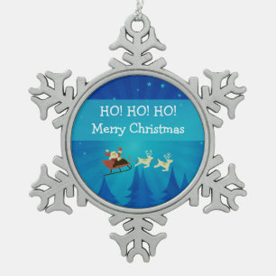 Santa Winter Scene Holiday Ornament