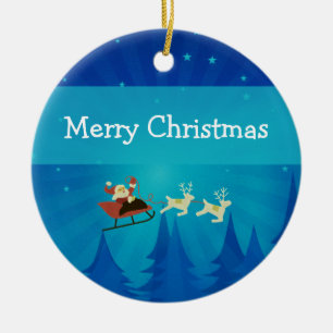 Santa Winter Scene Ornament