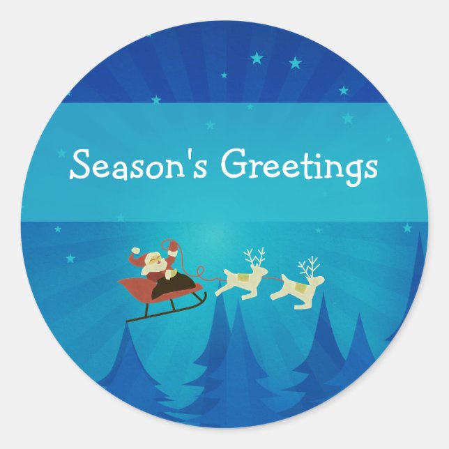 Santa Winter Scene Stickers (Front)