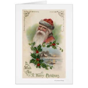 Santa with a Lake Scene