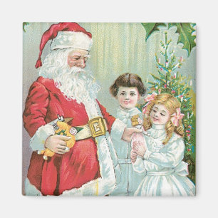 Santa With Children Magnet