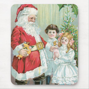 Santa With Children Mouse Pad